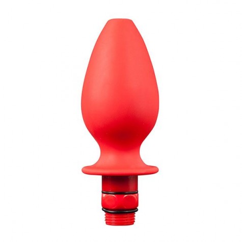 Красная насадка для душа HYDROBLAST 4INCH BUTTPLUG SHAPE DOUCHE - 10,2 см.